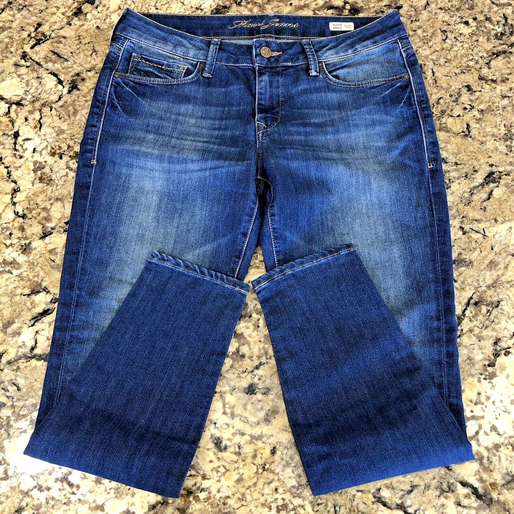 Size 32 X 26.5 Mavi Jeans Womens Alexa Ankle Mid Rise Skinny Blue